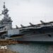 Drone jammed near French aircraft carrier was probably Russian, says Sweden