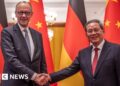 German chancellor lands in Beijing for inaugural China trip