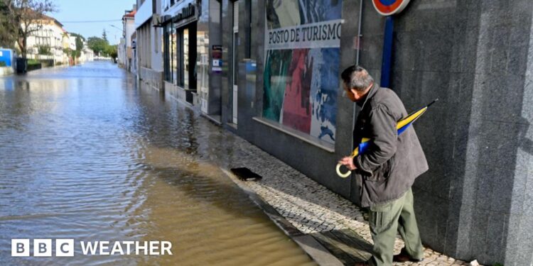 Spain and Portugal reel from the impact of Storm Leonardo
