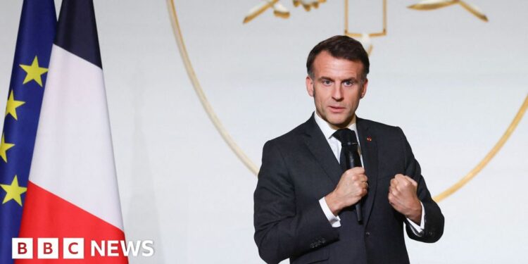Macron urges Europe to start acting like world power