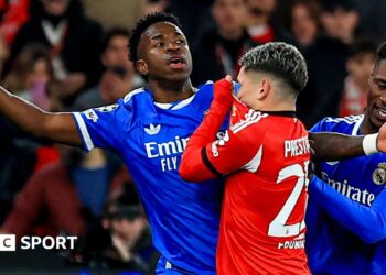 Vinicius Junior says ‘racists are cowards’ as Gianluca Prestianni denies alleged abuse