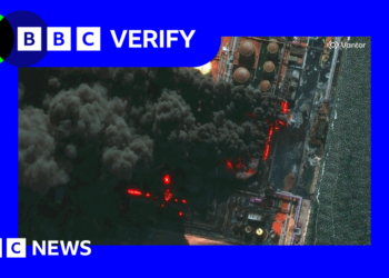 Huge fires at Russian oil facilities following Ukraine strikes, satellite images show