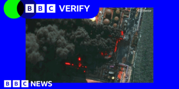 Huge fires at Russian oil facilities following Ukraine strikes, satellite images show
