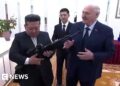 Belarus leader gifts rifle to North Korea's Kim as they sign friendship treaty
