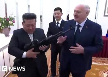 Belarus leader gifts rifle to North Korea's Kim as they sign friendship treaty