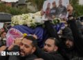 Hundreds in Beirut mourn journalists killed in Israeli strike
