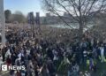 Thousands of students rally after woman's explicit images circulated