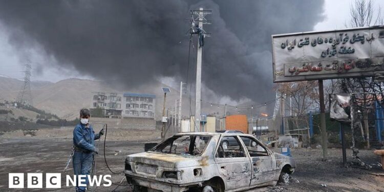 'Night turned into day': Iranians tell of strikes on oil depots