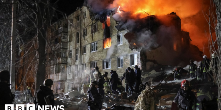 Russian strike on Kharkiv apartment block kills seven
