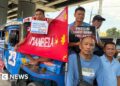 'We are being choked': Philippines transport workers strike over fuel costs