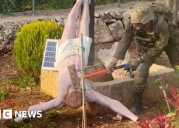 Outrage over Israeli soldier’s vandalism of Jesus statue in Lebanon