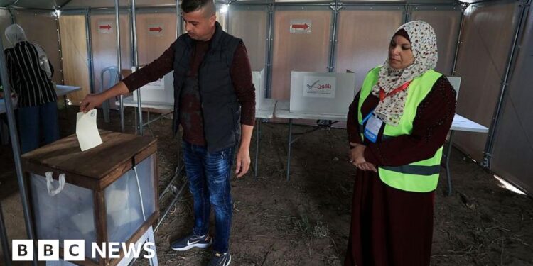 Palestinians in West Bank and some in Gaza vote in local elections