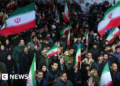 Iranians gather in Tehran following ceasefire announcement
