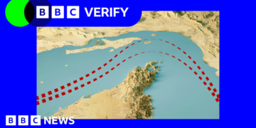 How many ships are crossing the Strait of Hormuz?
