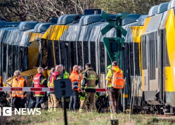 Two trains collide head-on in Denmark, leaving five critically hurt