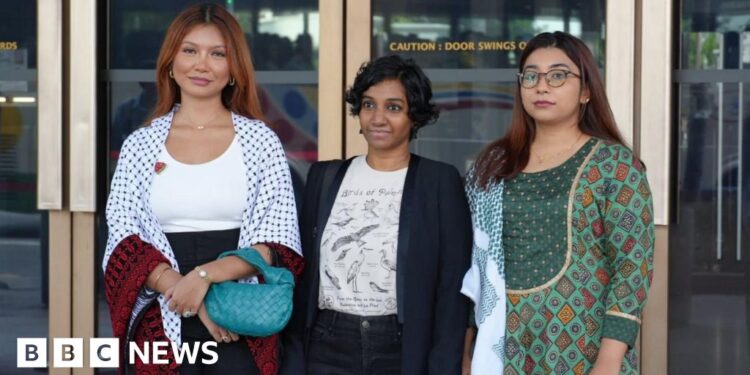 Singapore court fines women for pro-Palestinian walk