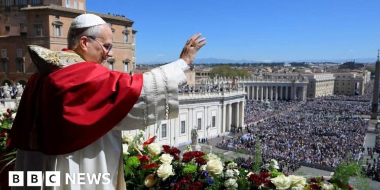Pope Leo calls for global leaders to choose peace in his first Easter Mass