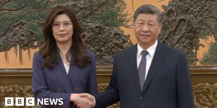 Taiwan opposition leader meets Xi Jinping in Beijing