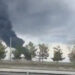 Smoke rises over Mashhad, Iran, following strike near airport