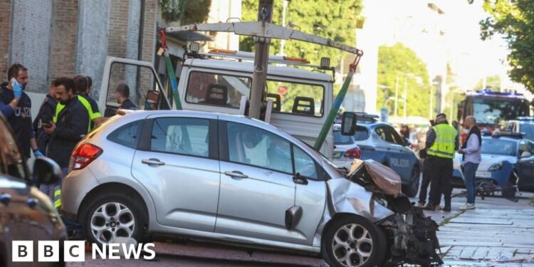 Man drives car into pedestrians in Italy, injuring eight
