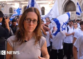 BBC on the ground during march through Jerusalem’s Old City