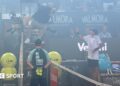 Italian Open match delayed by cup final fireworks