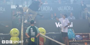 Italian Open match delayed by cup final fireworks